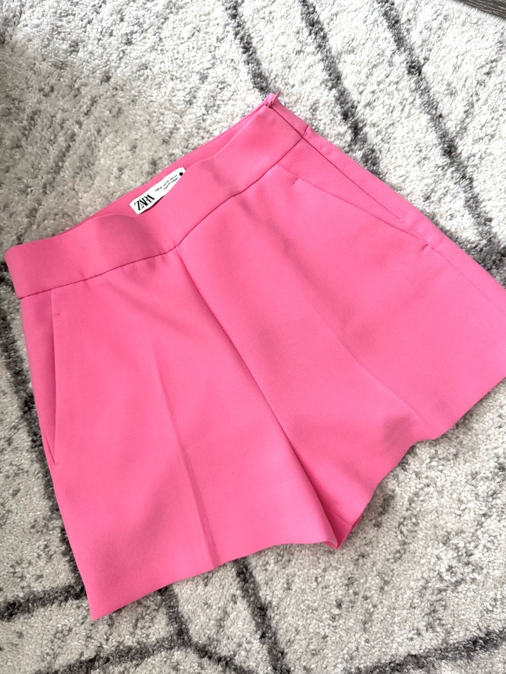 Zara Bubble Pink Tailored Shorts